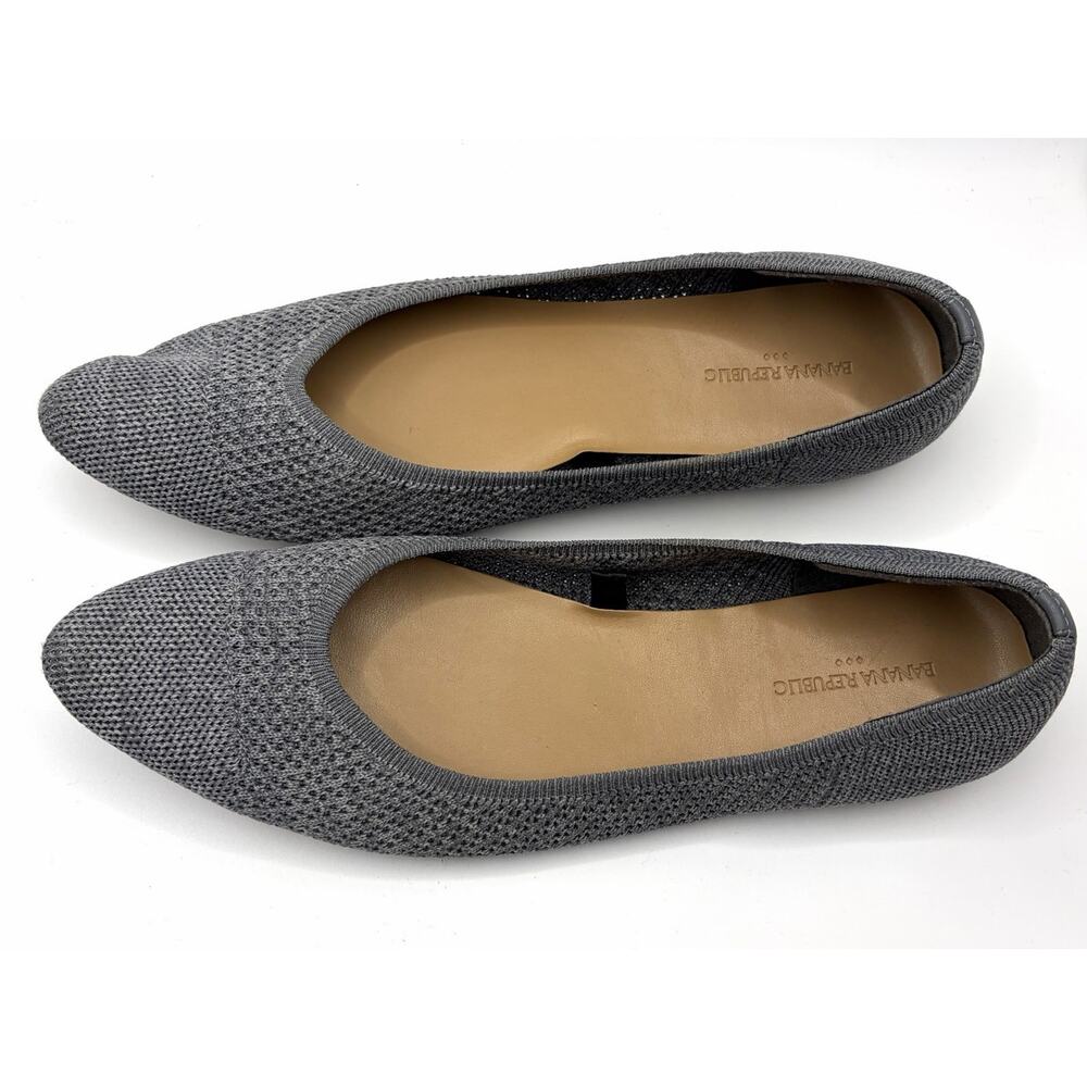 Banana Republic Knit Flats Womens 7.5 Gray Pointed Toe Slip On Shoes Comfy Work - Picture 3 of 6
